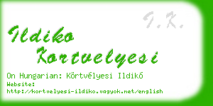 ildiko kortvelyesi business card